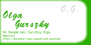 olga gurszky business card